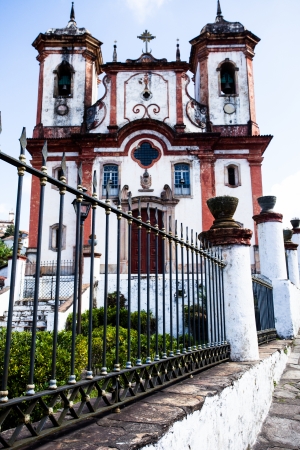 View of the city of ouro preto in minas gerais brazil の写真素材