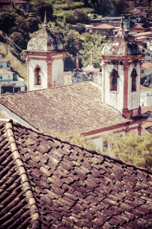 View of the city of Ouro Preto in Minas Gerais Brazil の写真素材