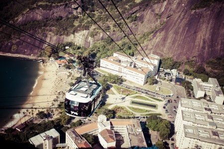 The cable car to Sugar Loaf in Rio de Janeiroのeditorial素材