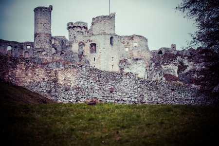 The old castle ruins of Ogrodzieniec fortifications, Poland. のeditorial素材