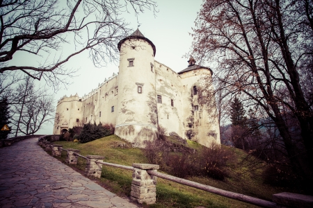 Niedzica Castle at Czorsztyn Lake in Poland のeditorial素材