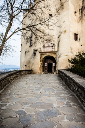 Niedzica Castle at Czorsztyn Lake in Poland のeditorial素材