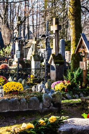 Old cemetery Na Peksowym Brzyzku in Zakopane in Polandのeditorial素材