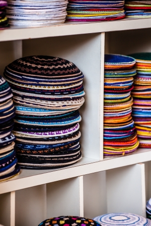 Yarmulke - traditional Jewish headwear, Israel.の写真素材