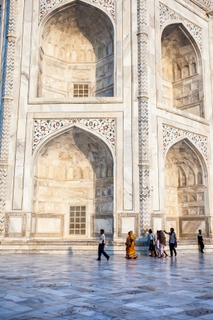Taj mahal , A famous historical monument, A monument of love, the Greatest White marble tomb in India, Agra, Uttar Pradesh のeditorial素材