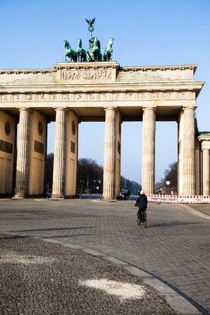 Berlin. City symbol Brandenburg gate, Germany.の写真素材