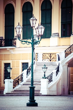 VIENNA, AUSTRIA - JUNE 17: Schonbrunn Palace on March, 20, 2014 in Vienna, Austria. It was a royal residence of Franz Joseph and Elisabethのeditorial素材
