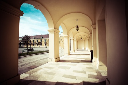 VIENNA, AUSTRIA - JUNE 17: Schonbrunn Palace on March, 20, 2014 in Vienna, Austria. It was a royal residence of Franz Joseph and Elisabethのeditorial素材