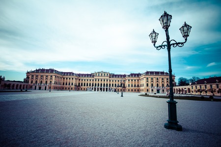 VIENNA, AUSTRIA - JUNE 17: Schonbrunn Palace on March, 20, 2014 in Vienna, Austria. It was a royal residence of Franz Joseph and Elisabethのeditorial素材
