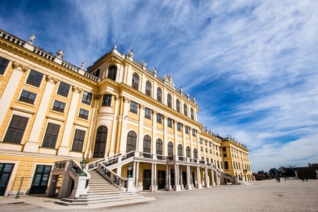 VIENNA, AUSTRIA - JUNE 17: Schonbrunn Palace on March, 20, 2014 in Vienna, Austria. It was a royal...