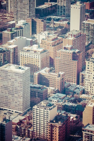 Chicago Skyline Aerial View の写真素材