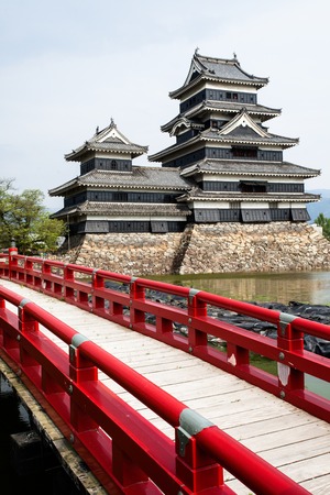 Beautiful medieval castle Matsumoto in the eastern Honshu, Japan のeditorial素材