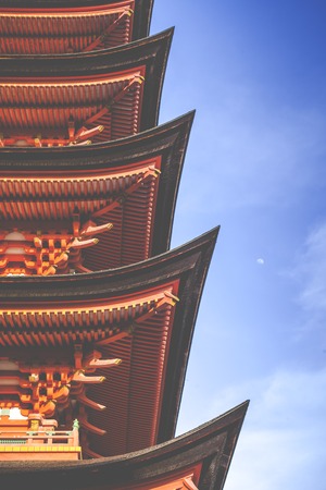 Five-storey pagoda in Miyajima, Japan のeditorial素材