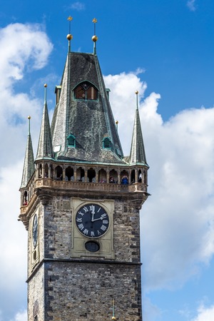 View of Old Town Hall with astronomical clockの写真素材