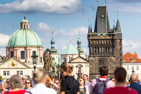 Charles Bridge in Pragueの写真素材