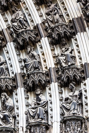 The cathedral of Cologne. Detail from facade の写真素材