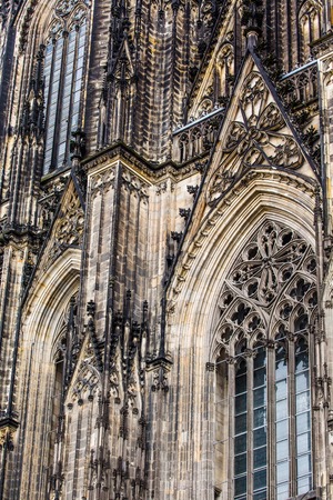 The cathedral of Cologne. Detail from facade の写真素材