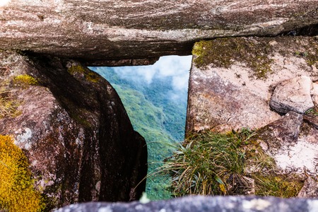 View from the Roraima tepui on Kukenan tepui at the fog - Venezuela, Latin Americaの写真素材