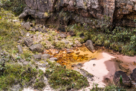 Bizarre ancient rocks of the plateau Roraima tepui - Venezuela, Latin Americaのeditorial素材