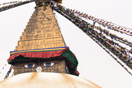 Boudhanath Stupa in the Kathmandu valley, Nepalの写真素材