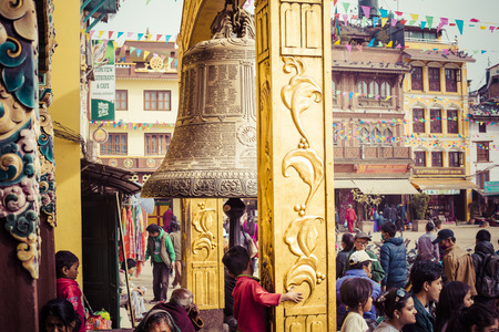 Boudhanath Stupa in the Kathmandu valley, Nepal