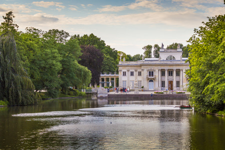 WARSAW, POLAND - JULY 08, 2015: The Lazienki palace in Lazienki Park, literally "Baths Park" or "Royal Baths"; often rendered "Royal Baths Park"- largest park in Warsawのeditorial素材