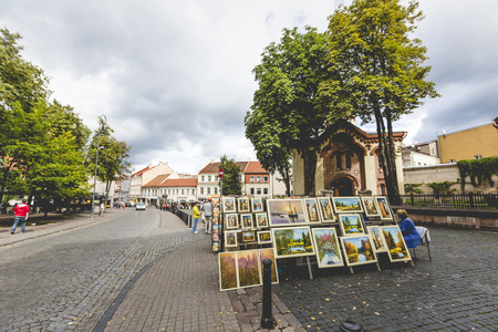 Vilnius oldtown street ,Lithuaniaのeditorial素材