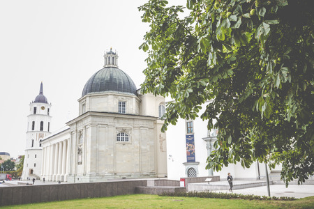 The Cathedral of Vilnius is the main Roman Catholic Cathedral of Lithuania. It is situated in Vilnius Old Town, just off of Cathedral Square. It is the heart of Catholic spiritual life in Lithuania.のeditorial素材