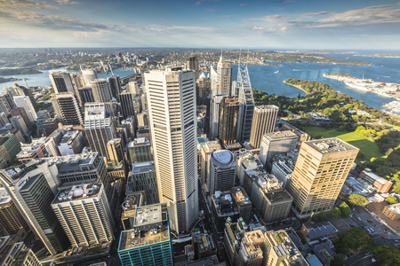Aerial view from Sydney Tower in Sydney Australiaの写真素材