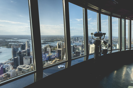 Aerial view from Sydney Tower in Sydney Australiaの写真素材