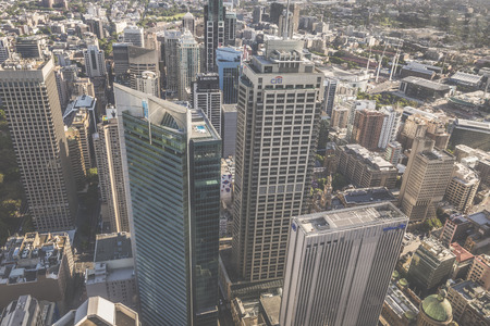 Aerial view from Sydney Tower in Sydney Australiaの写真素材