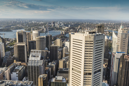 Aerial view from Sydney Tower in Sydney Australiaの写真素材