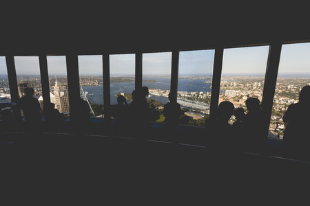 Aerial view from Sydney Tower in Sydney Australiaの写真素材