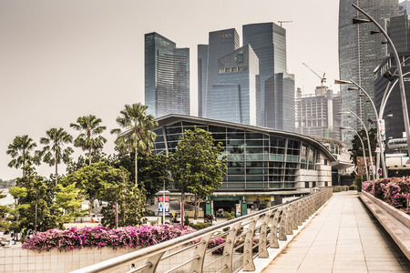 MARINA BAY SANDS, SINGAPORE NOVEMBER 05, 2015: Skyline of Singapore on November 05, 2015のeditorial素材