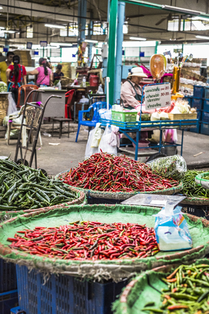 Market in Bangkok, Thailand.のeditorial素材