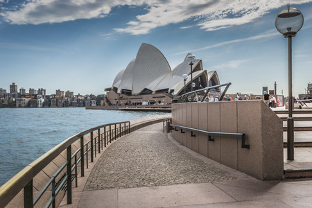 SYDNEY - OCTOBER 27 : Opera House on October 27, 2015 in Sydney. It is Identified as one of the 20th century's most distinctive buildings and one of the most famous performing arts centres in the world.