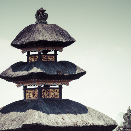Ulun Danu temple Beratan Lake in Bali Indonesiaの写真素材