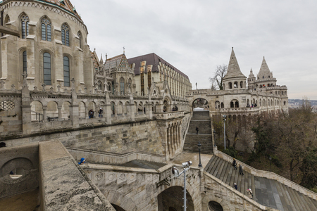 BUDAPEST, HUNGARY - DECEMBER 10, 2015: Fishermen's bastion in Budapest, Hungaryのeditorial素材
