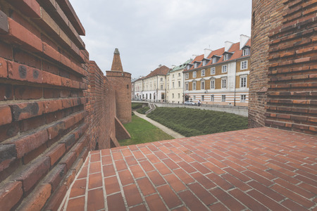 Old town in Warsaw, Poland. The Royal Castle and Sigismund's Column called Kolumna Zygmuntaのeditorial素材