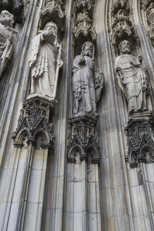 The cathedral of Cologne. Detail from facadeの写真素材