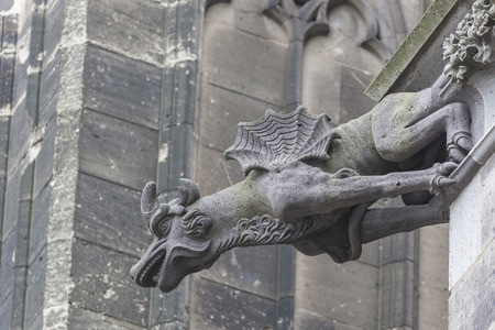 The cathedral of Cologne. Detail from facadeの写真素材