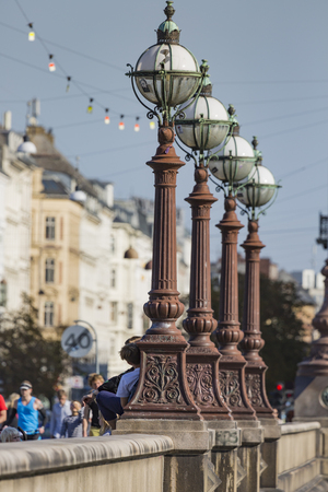 COPENHAGEN, DENMARK -SEPTEMBER 8: Sortedams Soe in Copenhagen, Denmark in September 8, 2014.のeditorial素材