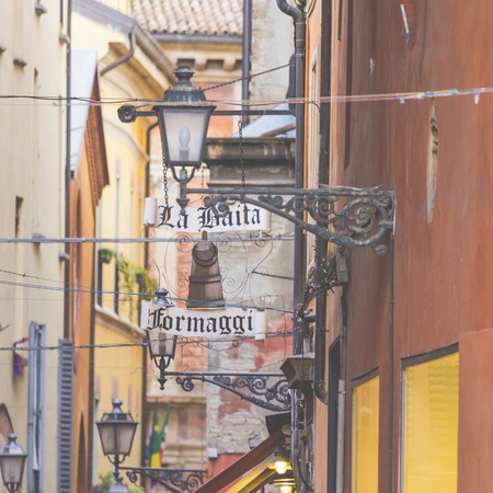 BOLOGNA, ITALY - 05 MARCH, 2016:General view of the downtown streets. Bologna is the largest city...