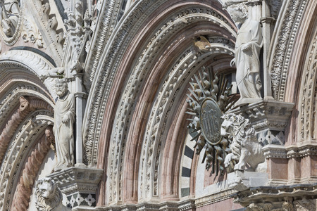 Siena Cathedral, dedicated to the Assumption of the Blessed Virgin Mary .Siena. Italyの写真素材