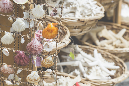 Starfish and seashells souvenirs for sale