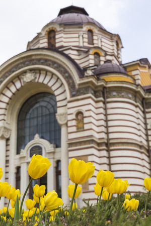 SOFIA, BULGARIA - APRIL 14: Central public mineral bath house in Sofia, Bulgaria On April 14, 2016のeditorial素材