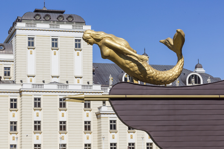 Theater building in Skopje - Old style architectureのeditorial素材