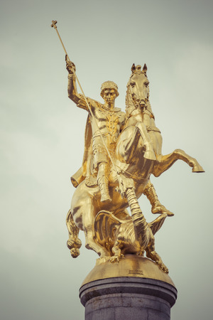 TBILISI, GEORGIA - MAY 07: Monument on Freedom Square in the center of Tbilisi, Georgia on may 07, 2016のeditorial素材
