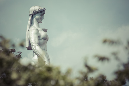 TBILISI, GEORGIA - MAY 07: Famous Mother Georgia statue in Tbilisi, Georgia on may 07, 2016のeditorial素材