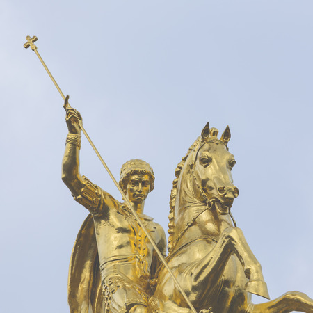 TBILISI, GEORGIA - MAY 07: Monument on Freedom Square in the center of Tbilisi, Georgia on may 07, 2016のeditorial素材